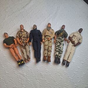 Vintage 12"  GI JOE Military Action Figures 90s - Lot of 6